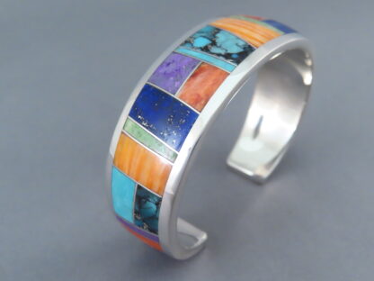 Inlaid Multi-Color Cuff Bracelet
