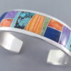 Inlaid Multi-Color Cuff Bracelet