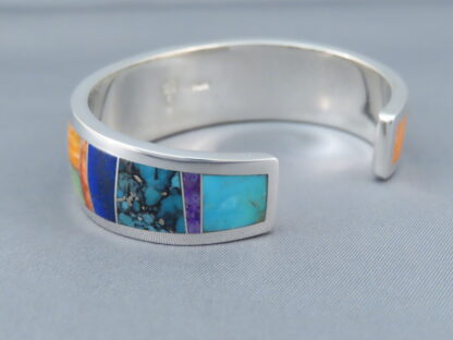 Inlaid Multi-Color Cuff Bracelet