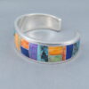 Inlaid Multi-Color Cuff Bracelet