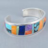 Inlaid Multi-Color Cuff Bracelet
