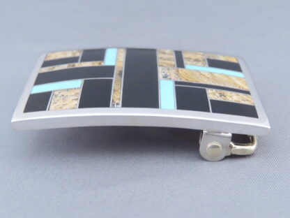 Multi-Stone Inlay Belt Buckle featuring Turquoise