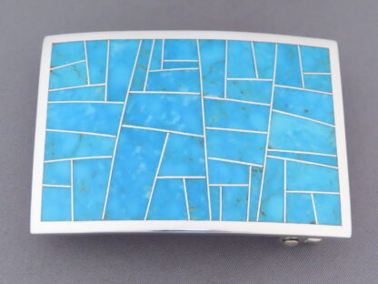 Turquoise Inlay Belt Buckle