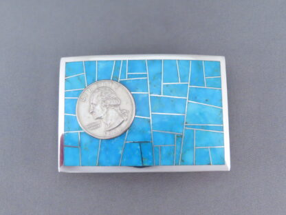 Turquoise Inlay Belt Buckle