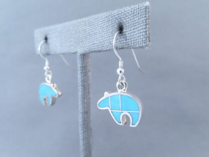 Turquoise Inlay Earrings (Bears)