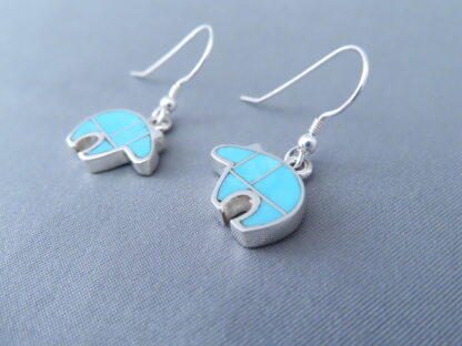 Turquoise Inlay Earrings (Bears)