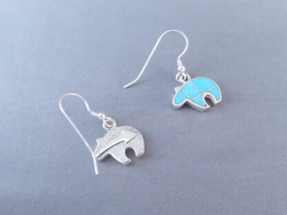 Turquoise Inlay Earrings (Bears)