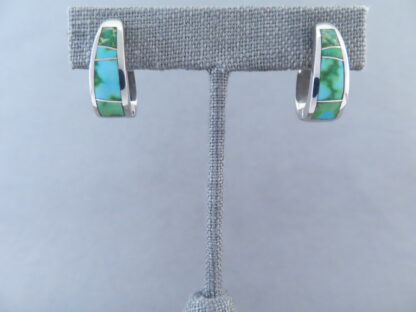 Sonoran Gold Turquoise Inlay ‘Huggies’ Earrings (Larger)