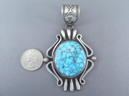 Gorgeous Pendant with Kingman Turquoise (Larger)