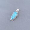 Slim Kingman Turquoise Pendant in Sterling Silver