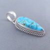 Slim Kingman Turquoise Pendant in Sterling Silver
