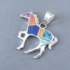 Inlaid Multi-Color Horse Pendant (Medium-Size)