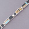 Multi-Stone Inlay Link Bracelet featuring Turquoise