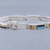 Multi-Stone Inlay Link Bracelet featuring Turquoise