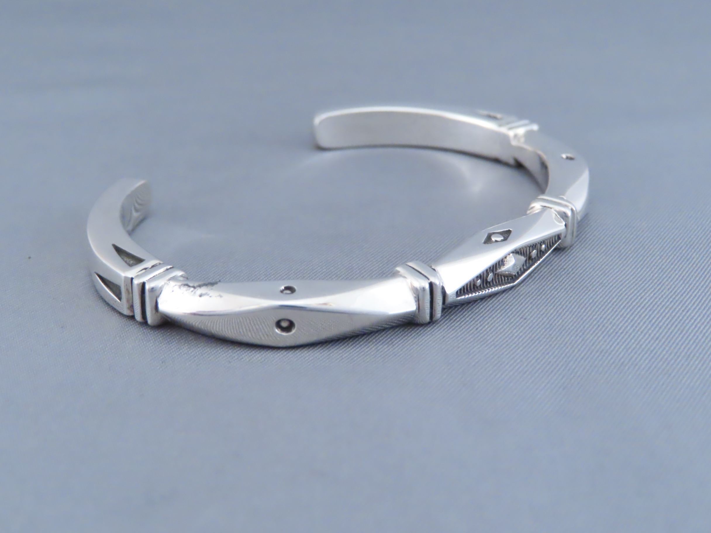 Sterling Silver Cuff Bracelet by Jennifer Curtis (slightly heavier)