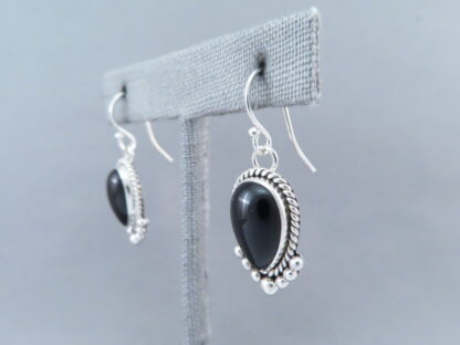 Black Onyx Earrings by Artie Yellowhorse (hooks)