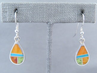 Colorful Multi-Stone Inlay ‘Teardrop’ Earrings