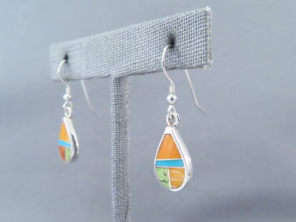 Colorful Multi-Stone Inlay ‘Teardrop’ Earrings