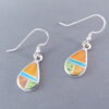 Colorful Multi-Stone Inlay ‘Teardrop’ Earrings