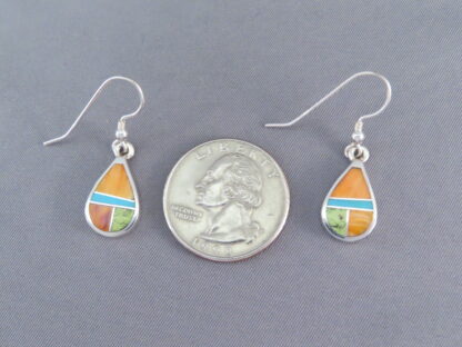 Colorful Multi-Stone Inlay ‘Teardrop’ Earrings