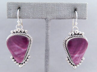 Purple Spiny Oyster Shell Earrings by Artie Yellowhorse
