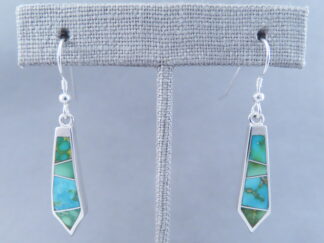 Sonoran Gold Turquoise Inlay Earrings (Long & Dangling)