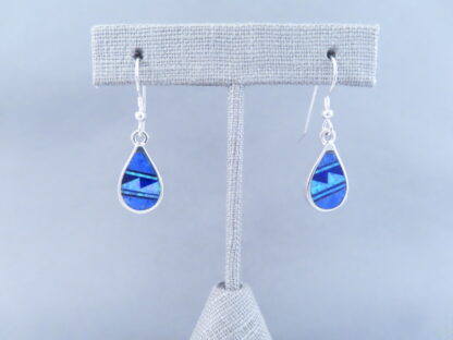 Multi-Stone Inlay Earrings with Lapis & Opal