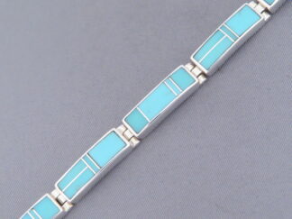 Turquoise Inlay Link Bracelet
