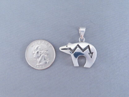 Inlaid Multi-Color BEAR Pendant (mid-size)