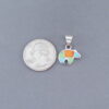 Colorful Multi-Stone Inlay Bear Pendant (small)
