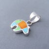 Colorful Multi-Stone Inlay Bear Pendant (small)