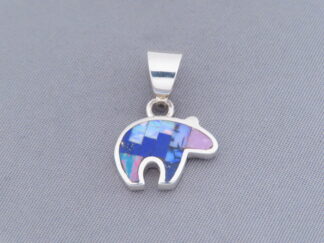 Little Inlay Bear Pendant
