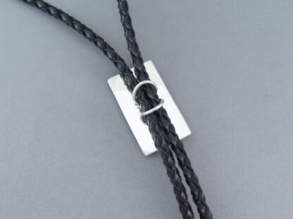 Inlaid Bolo Tie with Turquoise & Lapis by Tommy Jackson