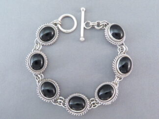 Black Onyx Link Bracelet by Artie Yellowhorse