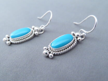 Earrings with Sleeping Beauty Turquoise by Artie Yellowhorse