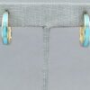 14kt Gold & Turquoise Inlay Earrings (light-weight)