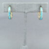 14kt Gold & Turquoise Inlay Earrings (light-weight)