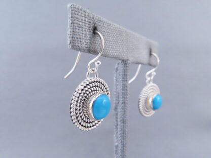 Sleeping Beauty Turquoise Earrings with Sterling Silver