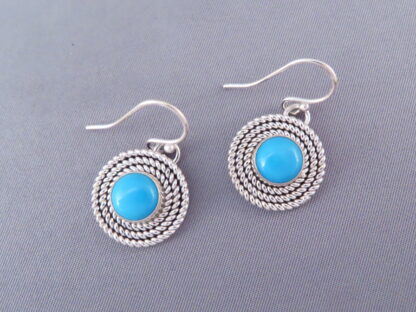 Sleeping Beauty Turquoise Earrings with Sterling Silver