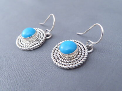 Sleeping Beauty Turquoise Earrings with Sterling Silver