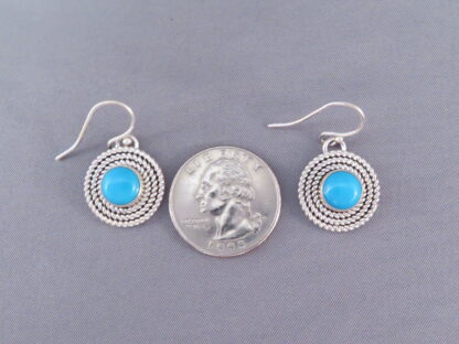 Sleeping Beauty Turquoise Earrings with Sterling Silver
