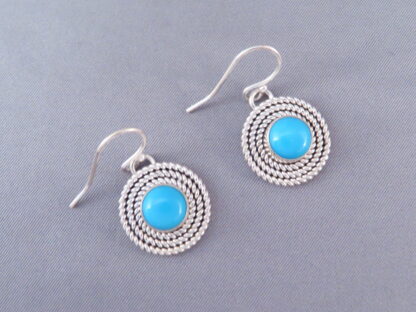 Sleeping Beauty Turquoise Earrings with Sterling Silver