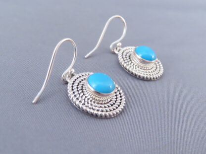 Sleeping Beauty Turquoise Earrings with Sterling Silver