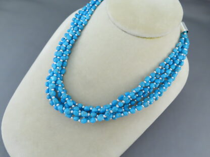 7-Strand Sleeping Beauty Turquoise Necklace by Desiree Yellowhorse