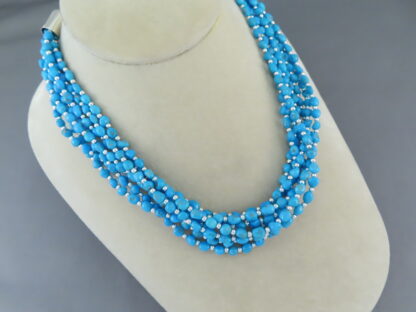 7-Strand Sleeping Beauty Turquoise Necklace by Desiree Yellowhorse