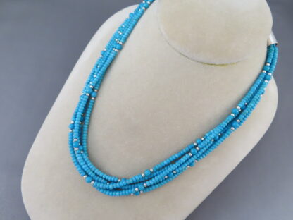 Five Strand Sleeping Beauty Turquoise Necklace by Desiree Yellowhorse