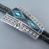 Black Jade & Turquoise Inlay Bolo Tie – FINE INLAY