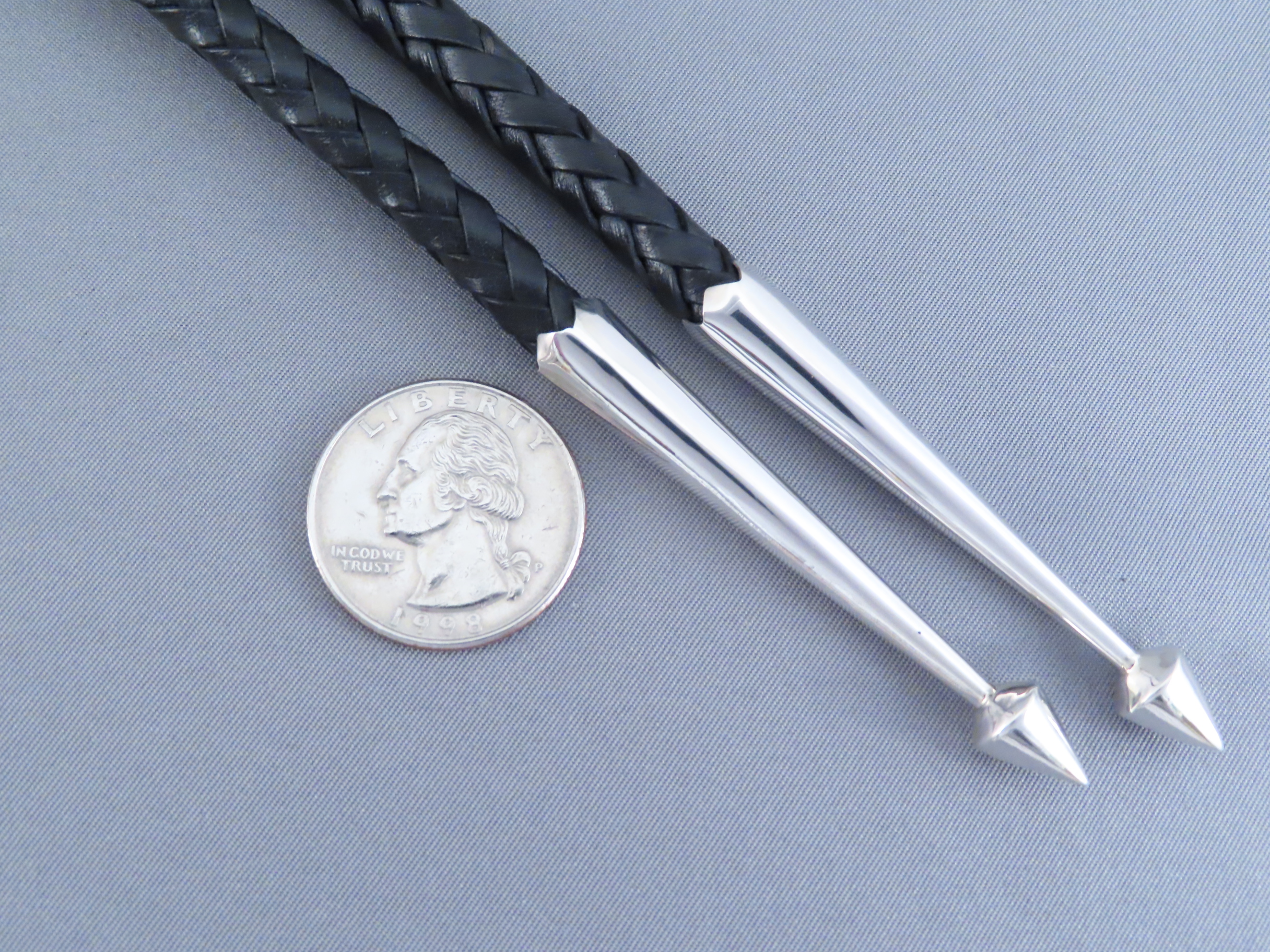 Larger Bolo Tie with Turquoise Inlay