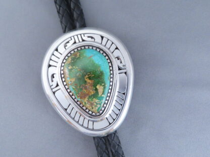 Royston Turquoise Bolo Tie by Leonard Nez (Large)