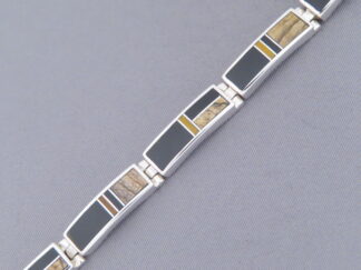 Multi-Stone Inlay Link Bracelet